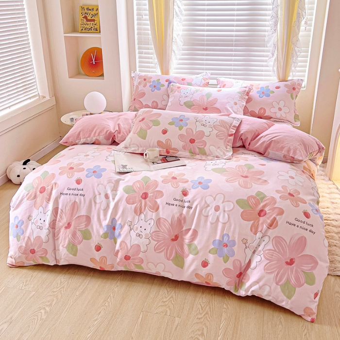 91家纺网 家纺一手货源 找家纺 （总1）安逸家纺 12868 新款全棉床单四件套学生宿舍纯棉床单款三件套