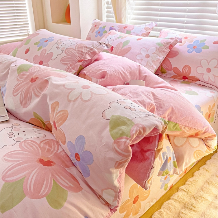 91家纺网 家纺一手货源 找家纺 （总1）安逸家纺 12868 新款全棉床单四件套学生宿舍纯棉床单款三件套