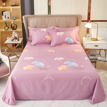 （总1）安逸家纺 新款全棉床单加厚生态磨毛学生单床单纯棉床单