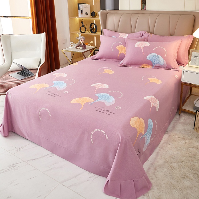 91家纺网 家纺一手货源 找家纺 （总1）安逸家纺 新款全棉床单加厚生态磨毛学生单床单纯棉床单