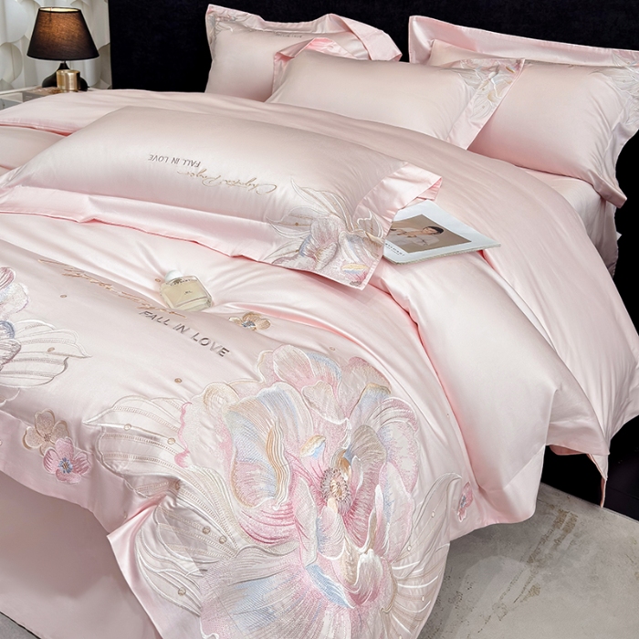 91家纺网 家纺一手货源 找家纺 （总）星蕴家纺 2026新款正宗澳棉长绒棉贡缎四件套-晨曦