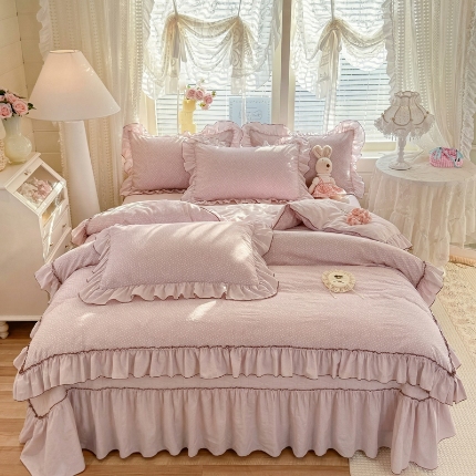 91家纺网 家纺一手货源 找家纺 （总）苏米娜家纺SUMINA 2026春夏超柔云朵棉夏被床盖款四件套-安妮系列