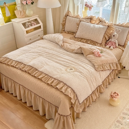 91家纺网 家纺一手货源 找家纺 （总）苏米娜家纺SUMINA 2026春夏超柔云朵棉夏被床盖款四件套-安妮系列