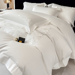 91家纺网 家纺一手货源 找家纺 （总）星蕴家纺 2026新款贡缎长绒棉纯色四件套-多米,多米-珍珠白,多米-优雅紫,多米-山灰色,多米-香槟金