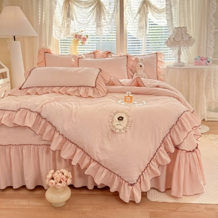 91家纺网 家纺一手货源 找家纺 （总）漫布云家纺 2026春夏超柔云朵棉夏被床盖款四件套-安妮系列