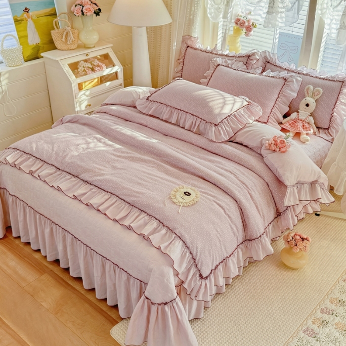 91家纺网 家纺一手货源 找家纺 （总）漫布云家纺 2026春夏超柔云朵棉夏被床盖款四件套-安妮系列