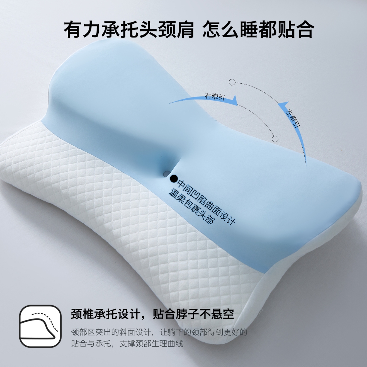 91家纺网 家纺一手货源 找家纺 （总）2026新款 深睡酒店记忆枕芯 蝶形记忆枕头 慢回弹成人记忆棉枕芯枕头