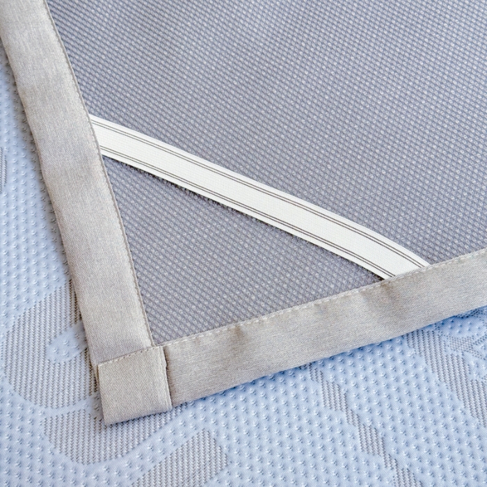 91家纺网 家纺一手货源 找家纺 2026高端轻奢简约A类提花凉感PE高分子复合软凉席三件套纯色豆豆冰丝凉席子三件套件空调席床单三明治 柏林蓝