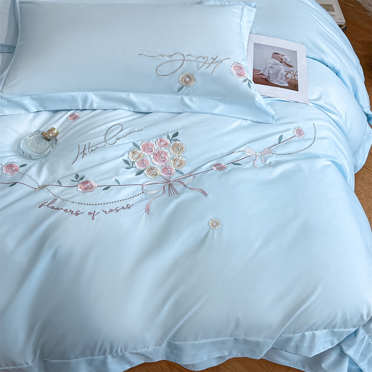 91家纺网 家纺一手货源 找家纺 （总）经年 2026春夏新款云朵棉刺绣四件套-约定