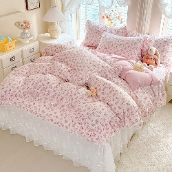 91家纺网 家纺一手货源 找家纺 （总）苏米娜家纺 2026春夏新款超柔云朵棉古法水洗棉床盖款四件套--小清新系列,花开半夏  ,紫韵花梦 ,海盐拿铁  ,兰亭序  ,绿野仙踪 ,萌宠乐园 ,陌上花开