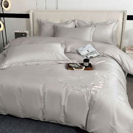 91家纺网 家纺一手货源 找家纺 （总）帛美家纺 2026新款全棉纯棉轻奢绣花四件套