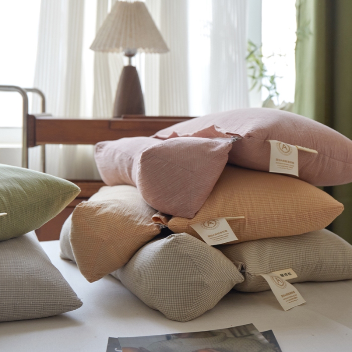 91家纺网 家纺一手货源 找家纺 （总）2026新款  明目透气荞麦枕芯枕头  全荞麦护颈枕芯全棉荞麦按摩清热学生成人枕芯