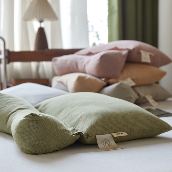 91家纺网 家纺一手货源 找家纺 （总）2026新款  明目透气荞麦枕芯枕头  全荞麦护颈枕芯全棉荞麦按摩清热学生成人枕芯