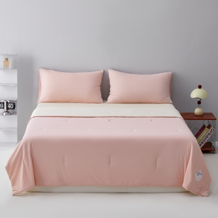 91家纺网 家纺一手货源 找家纺 （总）白冰熊 锦氨凉感床笠三件套 夏被四件套 A类可水洗机洗