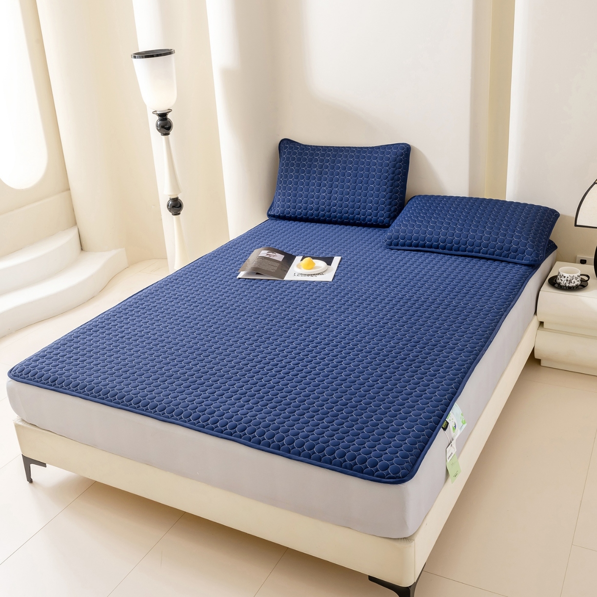 91家纺网 家纺一手货源 找家纺 （总）高端可机洗硅胶凉席床笠三件套凉感凉席深睡眠 夏季纯色凉席 乳胶凉席 冰丝凉席 软席 凉席 凉席