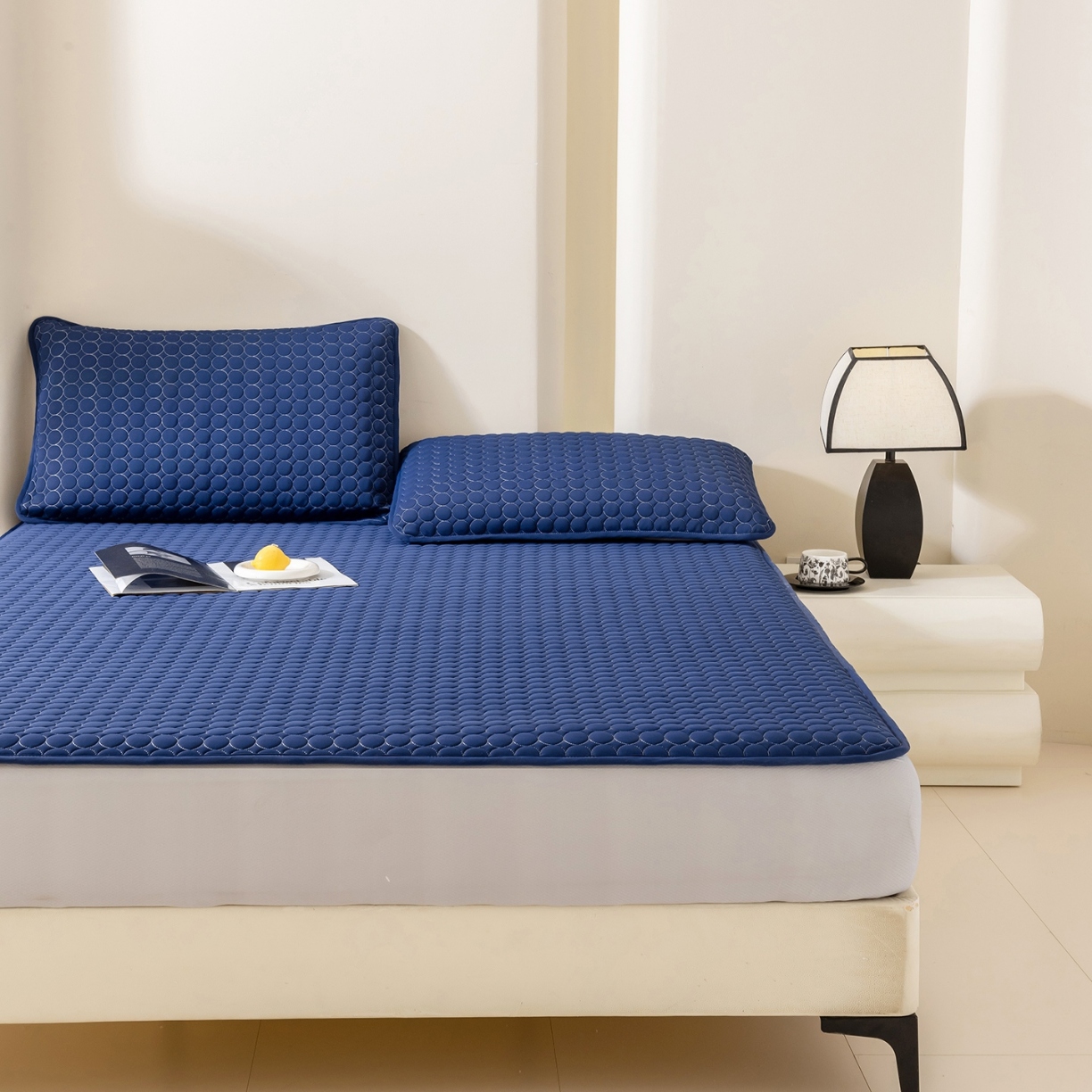 91家纺网 家纺一手货源 找家纺 （总）高端可机洗硅胶凉席床笠三件套凉感凉席深睡眠 夏季纯色凉席 乳胶凉席 冰丝凉席 软席 凉席 凉席