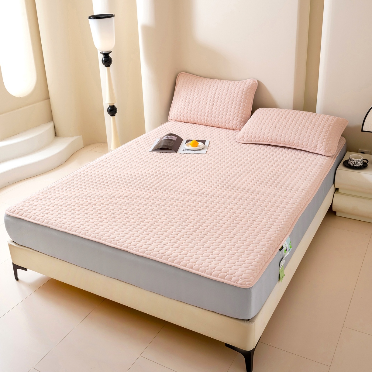 91家纺网 家纺一手货源 找家纺 （总）高端可机洗硅胶凉席床笠三件套凉感凉席深睡眠 夏季纯色凉席 乳胶凉席 冰丝凉席 软席 凉席 凉席