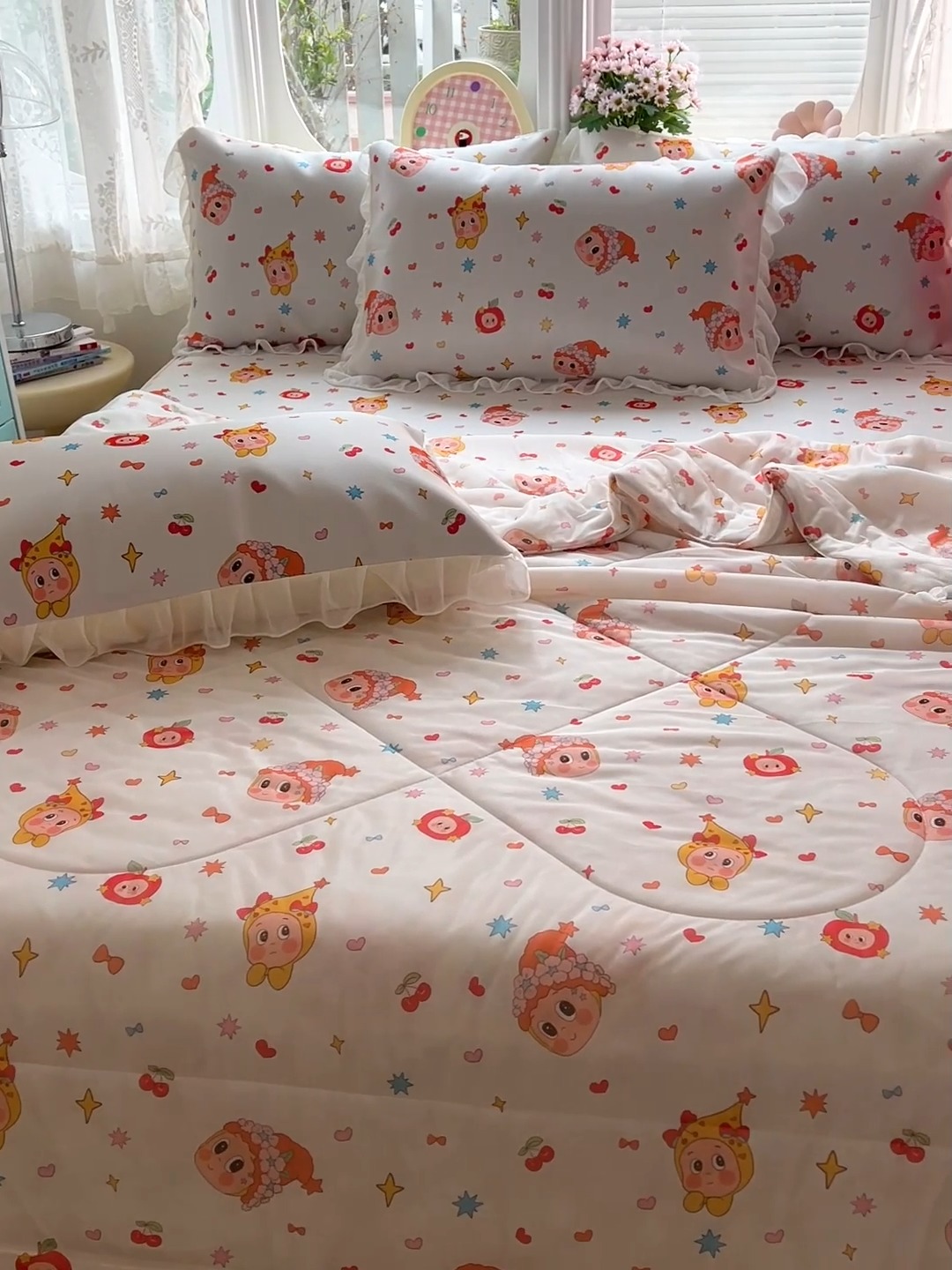 91家纺网 家纺一手货源 找家纺 （总）2026新款冰丝床裙款凉席四件套可配同款花边韩式凉感丝夏被轻奢可机洗水洗高密冰丝凉席三件套软席