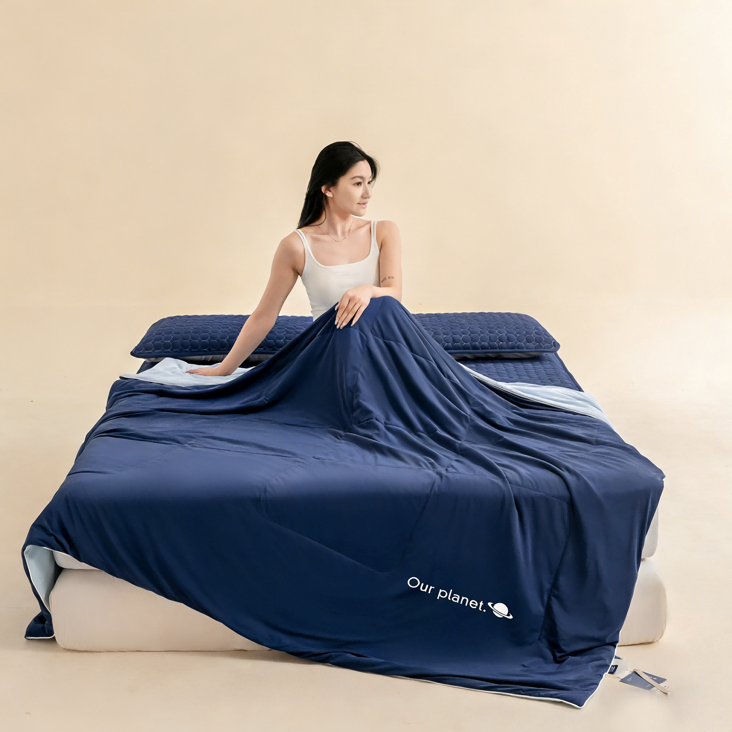 91家纺网 家纺一手货源 找家纺 （总）高克重凉感丝夏被亚朵类似深睡眠凉感夏被 空调被 夏凉被 夏被 夏被