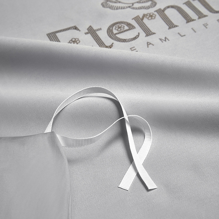 91家纺网 家纺一手货源 找家纺 100支皇妃缎100%全棉烫片纯色四件套长绒棉 永恒灰色