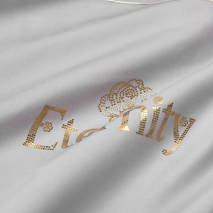 91家纺网 家纺一手货源 找家纺 100支皇妃缎100%全棉烫片纯色四件套长绒棉 永恒灰色