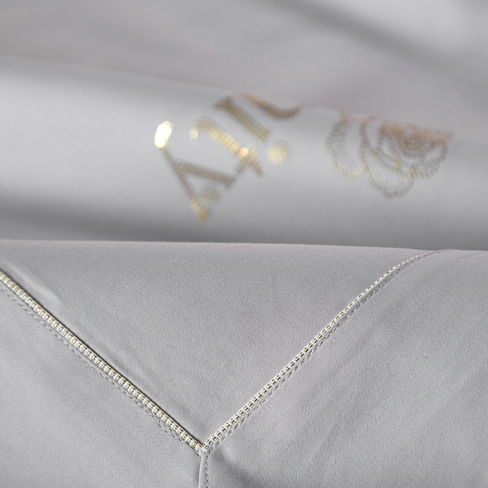 91家纺网 家纺一手货源 找家纺 100支皇妃缎100%全棉烫片纯色四件套长绒棉 永恒灰色