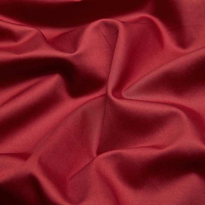 91家纺网 家纺一手货源 找家纺 100支皇妃缎100%全棉烫片纯色四件套长绒棉 永恒酒红