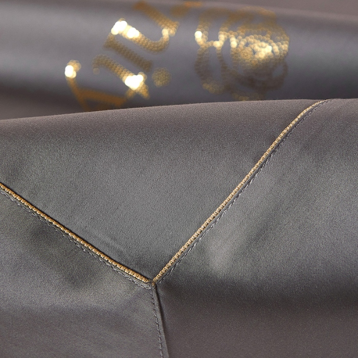 91家纺网 家纺一手货源 找家纺 100支皇妃缎100%全棉烫片纯色四件套长绒棉 永恒咖灰