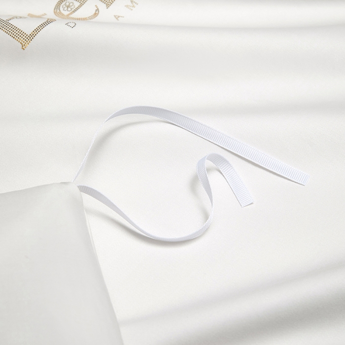 91家纺网 家纺一手货源 找家纺 100支皇妃缎100%全棉烫片纯色四件套长绒棉 永恒米白