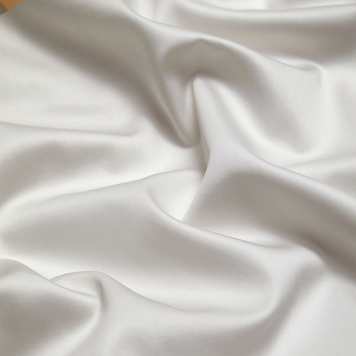 91家纺网 家纺一手货源 找家纺 100支皇妃缎100%全棉烫片纯色四件套长绒棉 永恒米白