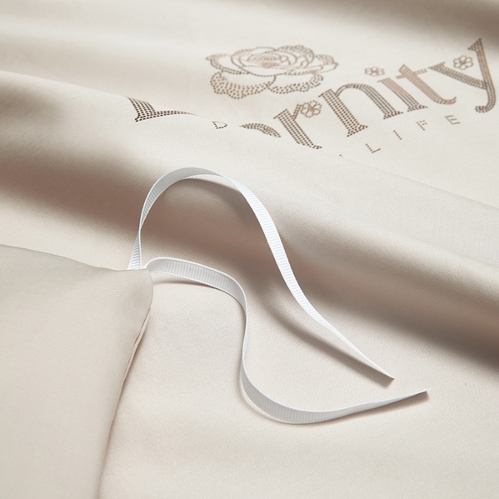 91家纺网 家纺一手货源 找家纺 100支皇妃缎100%全棉烫片纯色四件套长绒棉 永恒米驼