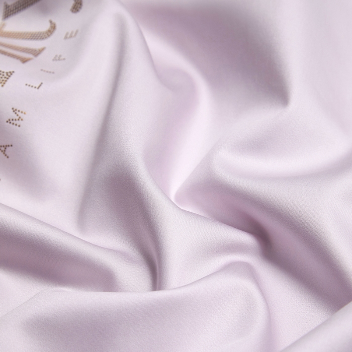 91家纺网 家纺一手货源 找家纺 100支皇妃缎100%全棉烫片纯色四件套长绒棉 永恒芋紫