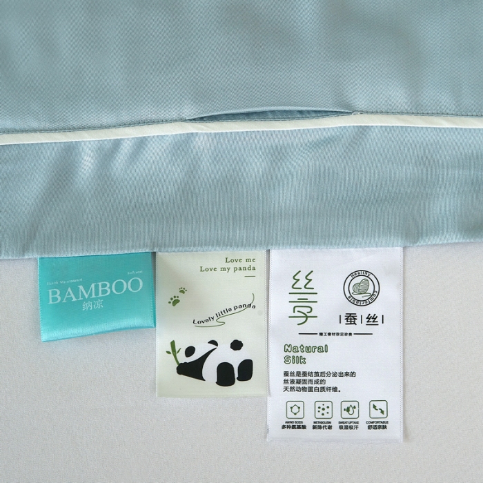 91家纺网 家纺一手货源 找家纺 100%竹纤维夏被100%桑蚕丝填充 晴川蓝