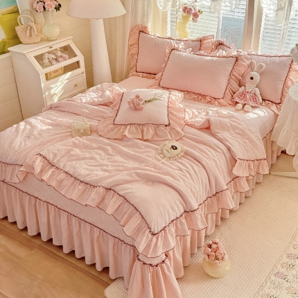 91家纺网 家纺一手货源 找家纺 （总）苏米娜家纺SUMINA 2026春夏超柔云朵棉夏被床盖款四件套-安妮系列