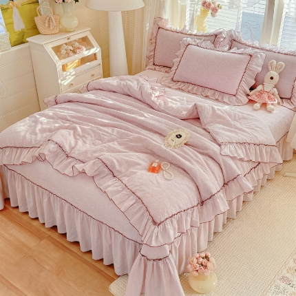 91家纺网 家纺一手货源 找家纺 （总）苏米娜家纺SUMINA 2026春夏超柔云朵棉夏被床盖款四件套-安妮系列