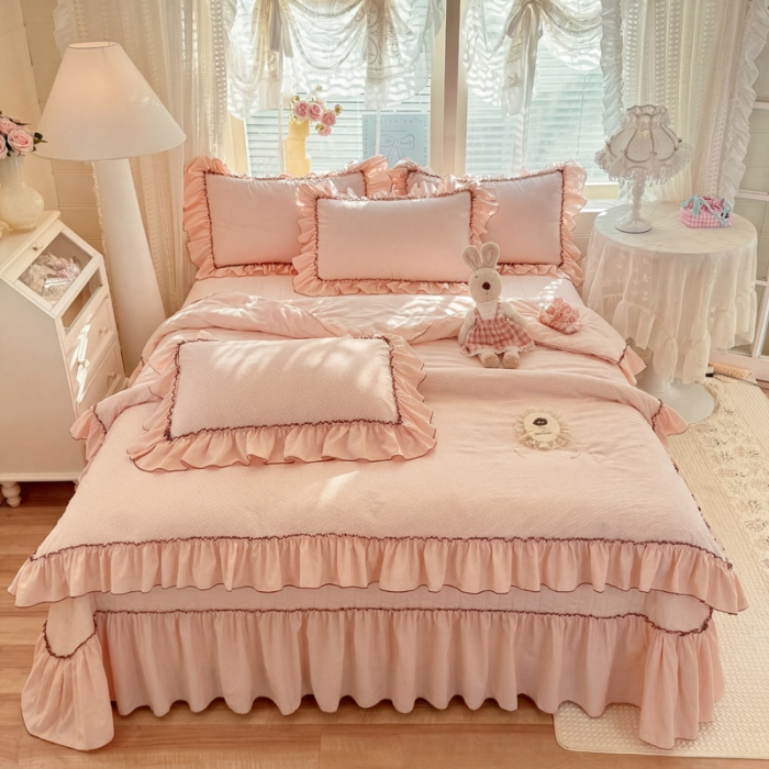 91家纺网 家纺一手货源 找家纺 （总）苏米娜家纺SUMINA 2026春夏超柔云朵棉夏被床盖款四件套-安妮系列