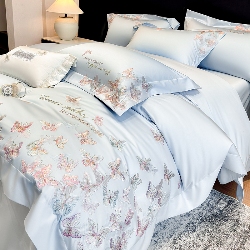 91家纺网 家纺一手货源 找家纺 （总）星蕴家纺 2026新款双股贡缎长绒棉四件套-挚爱,挚爱-魅力蓝,挚爱-梦幻紫,挚爱-浪漫粉,挚爱-珍珠白