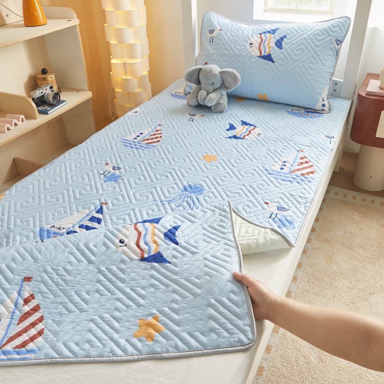 91家纺网 家纺一手货源 找家纺 （总）舒居家纺 2026新款学生床全棉软床垫床盖