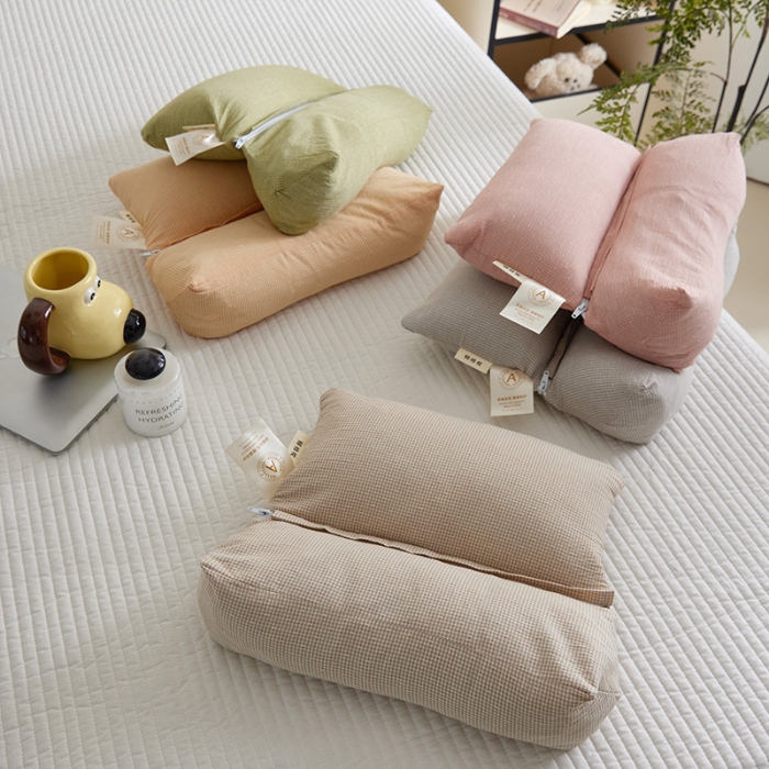 91家纺网 家纺一手货源 找家纺 （总）2026新款   全棉条纹生态荞麦组合枕三角牵引组合枕头枕芯