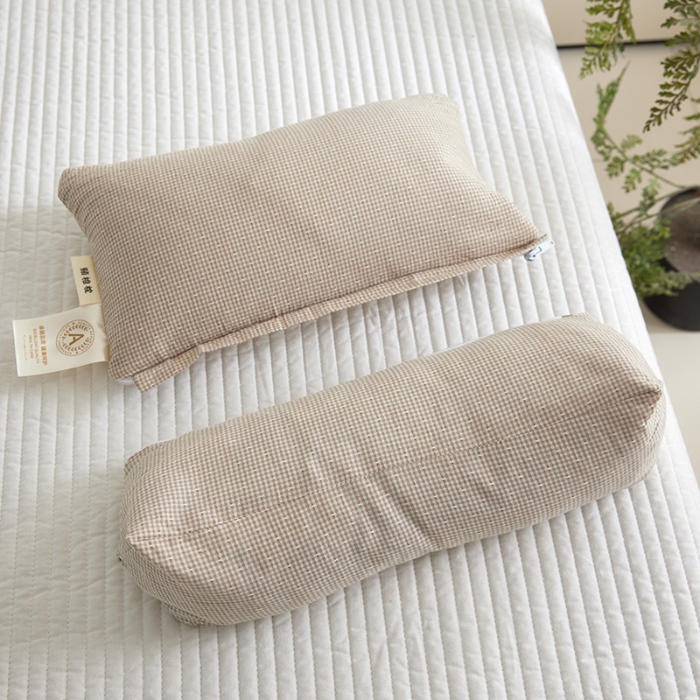 91家纺网 家纺一手货源 找家纺 （总）2026新款   全棉条纹生态荞麦组合枕三角牵引组合枕头枕芯