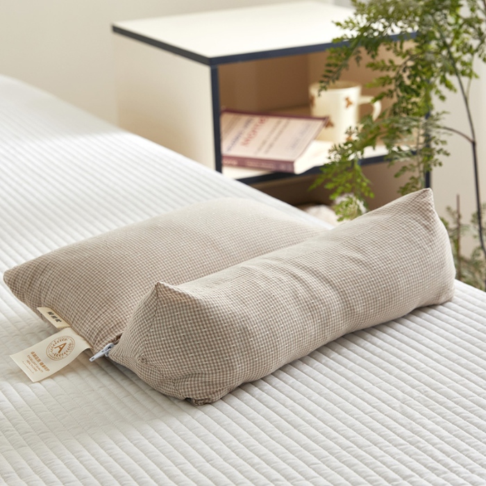 91家纺网 家纺一手货源 找家纺 （总）2026新款   全棉条纹生态荞麦组合枕三角牵引组合枕头枕芯