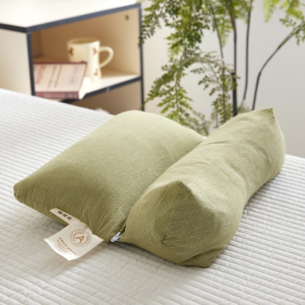 91家纺网 家纺一手货源 找家纺 （总）2026新款   全棉条纹生态荞麦组合枕三角牵引组合枕头枕芯