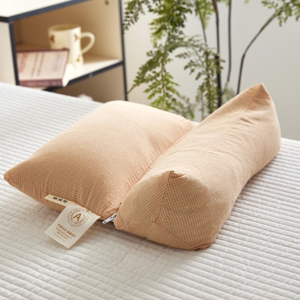 91家纺网 家纺一手货源 找家纺 （总）2026新款   全棉条纹生态荞麦组合枕三角牵引组合枕头枕芯