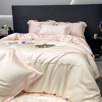 91家纺网 家纺一手货源 找家纺 （总）（可开发票）高档礼盒装超柔超细旦50S长绒棉磨毛刺绣四件套全棉100%纯棉秋冬加厚床品