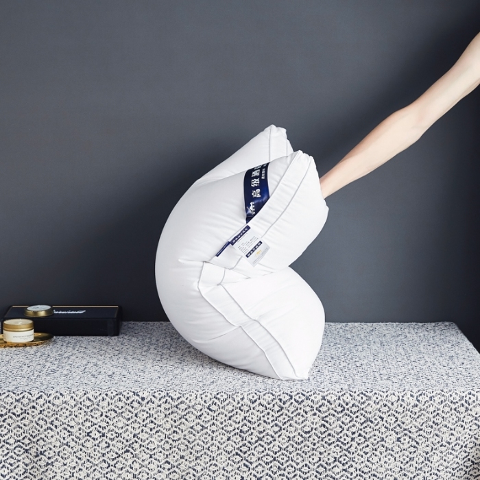 91家纺网 家纺一手货源 找家纺 （总）兴丝露枕芯 全棉酒店枕 羽丝枕 双边立体枕 单人枕芯 全棉枕头 全棉枕芯