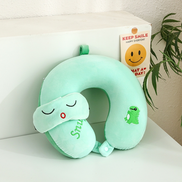 91家纺网 家纺一手货源 找家纺 （总）天之悦家纺 2026卡通U型枕带眼罩记忆棉可拆洗u型护颈枕趴趴枕