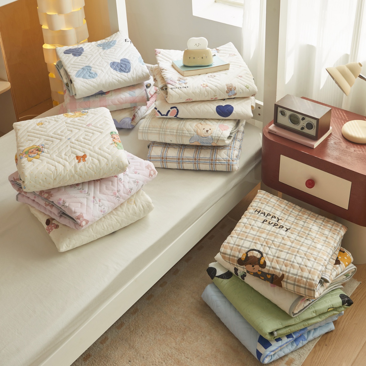 91家纺网 家纺一手货源 找家纺 （总）舒居家纺 2026卡通全棉床护垫软床垫床盖垫子-大床图