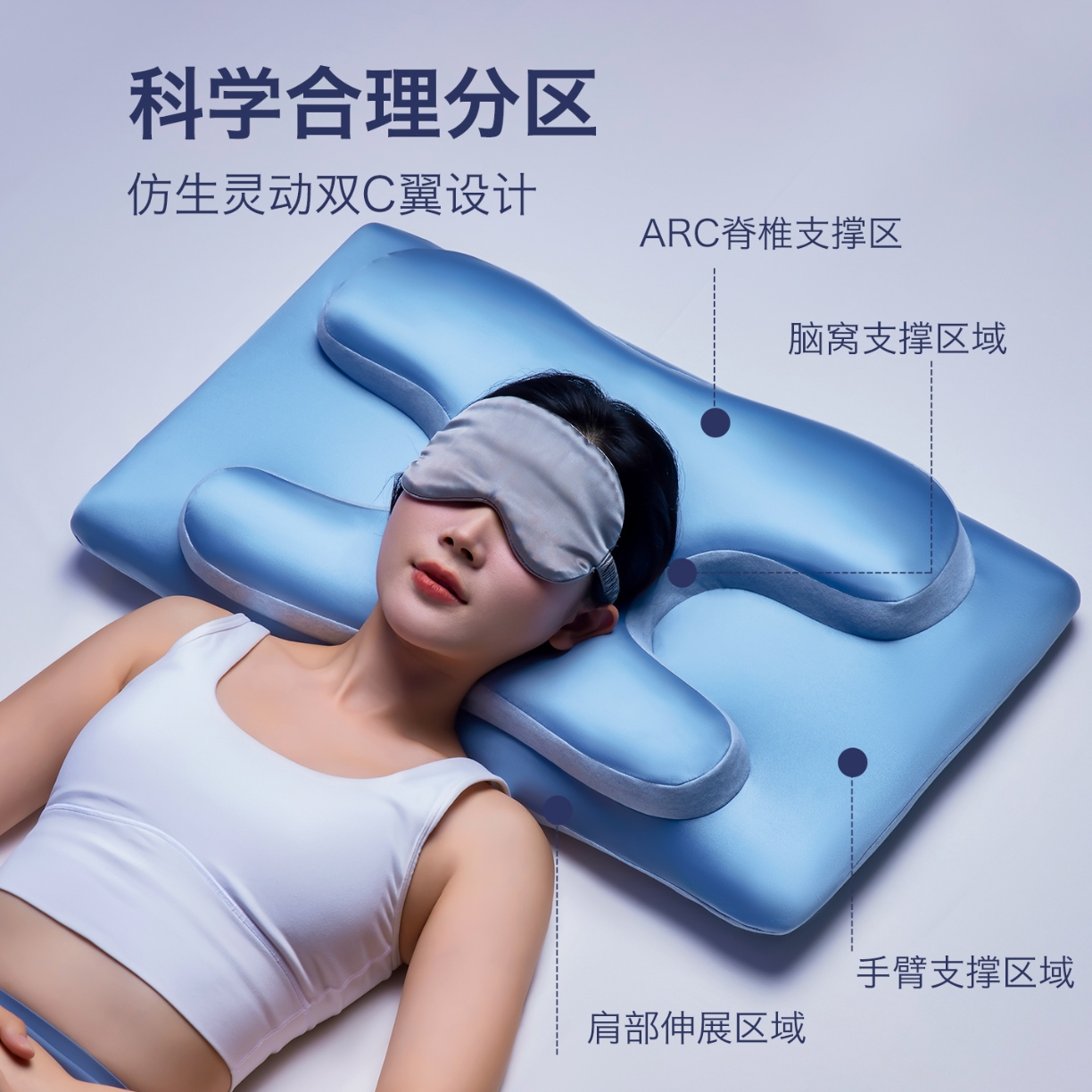 91家纺网 家纺一手货源 找家纺 （总）2026新款 全新升级双C小香记忆棉枕芯枕头  颈椎按摩护颈慢回弹枕芯成人枕头