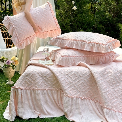 91家纺网 家纺一手货源 找家纺 （总）乐朵家居 2026新款 蒂梵朵（复合） 凉豆豆 凉席三件套