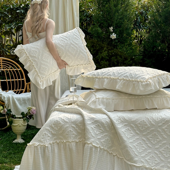 91家纺网 家纺一手货源 找家纺 （总）乐朵家居 2026新款 蒂梵朵（复合） 凉豆豆 凉席三件套